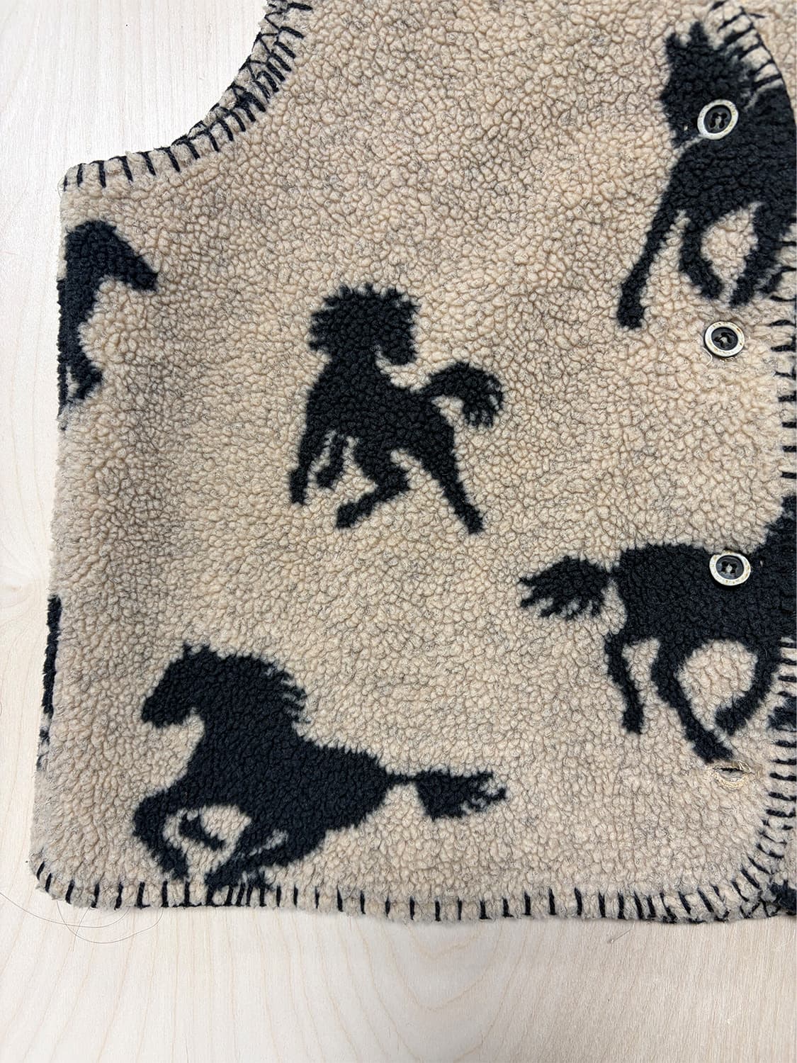 80s USA 빈티지 웨스턴 플리스 베스트  상품이미지5