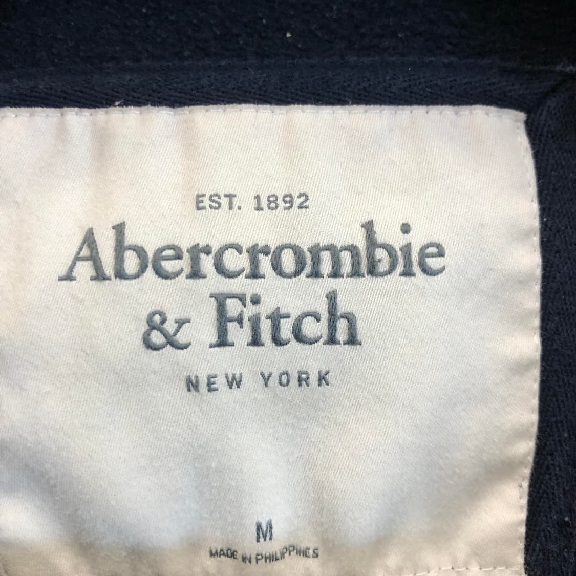 아베크롬비 Y2K 버튼 네이비 후드집업 M 상품이미지5