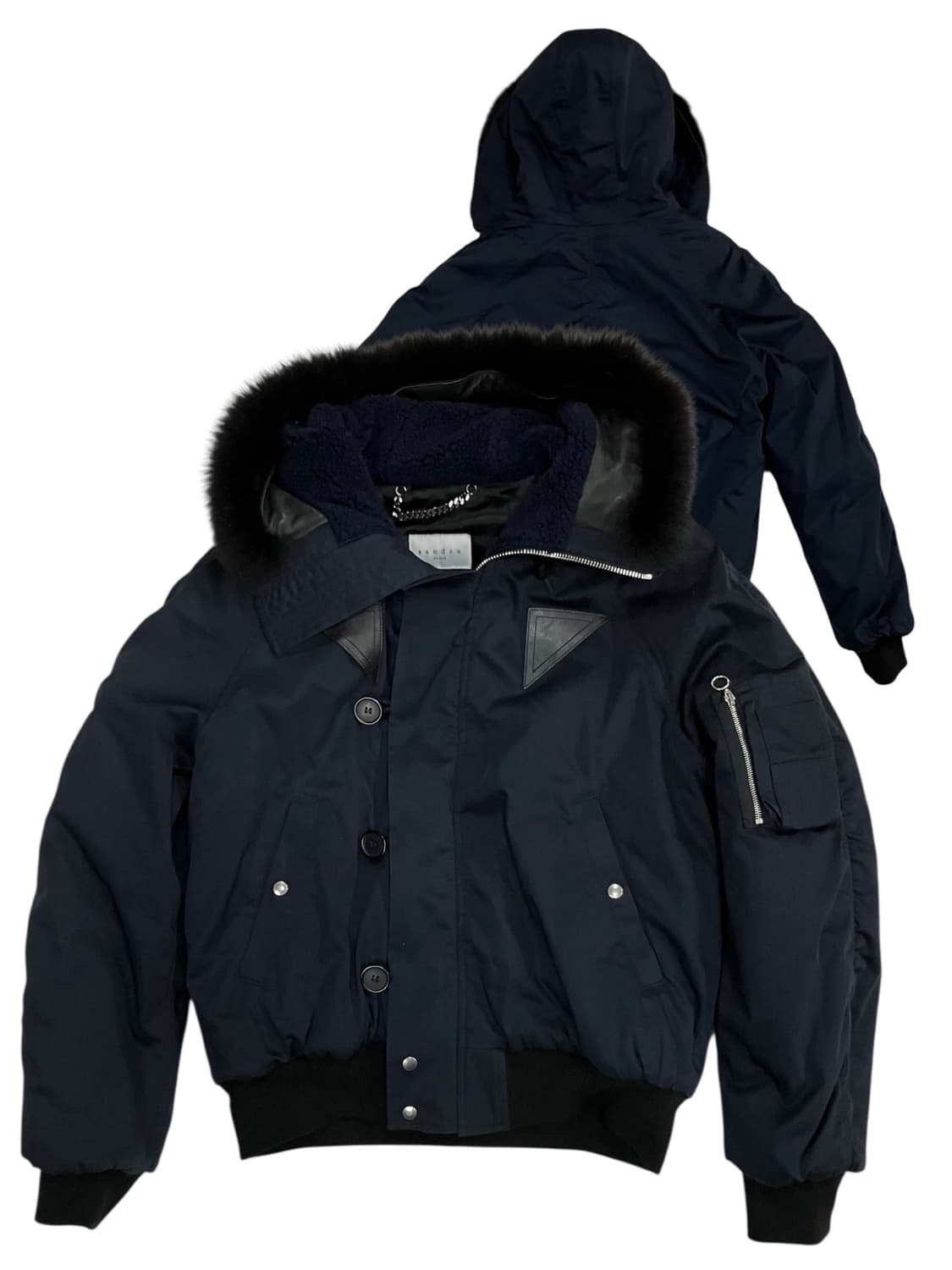 산드로 퍼 후드 숏 패딩 점퍼 52호 상품이미지1