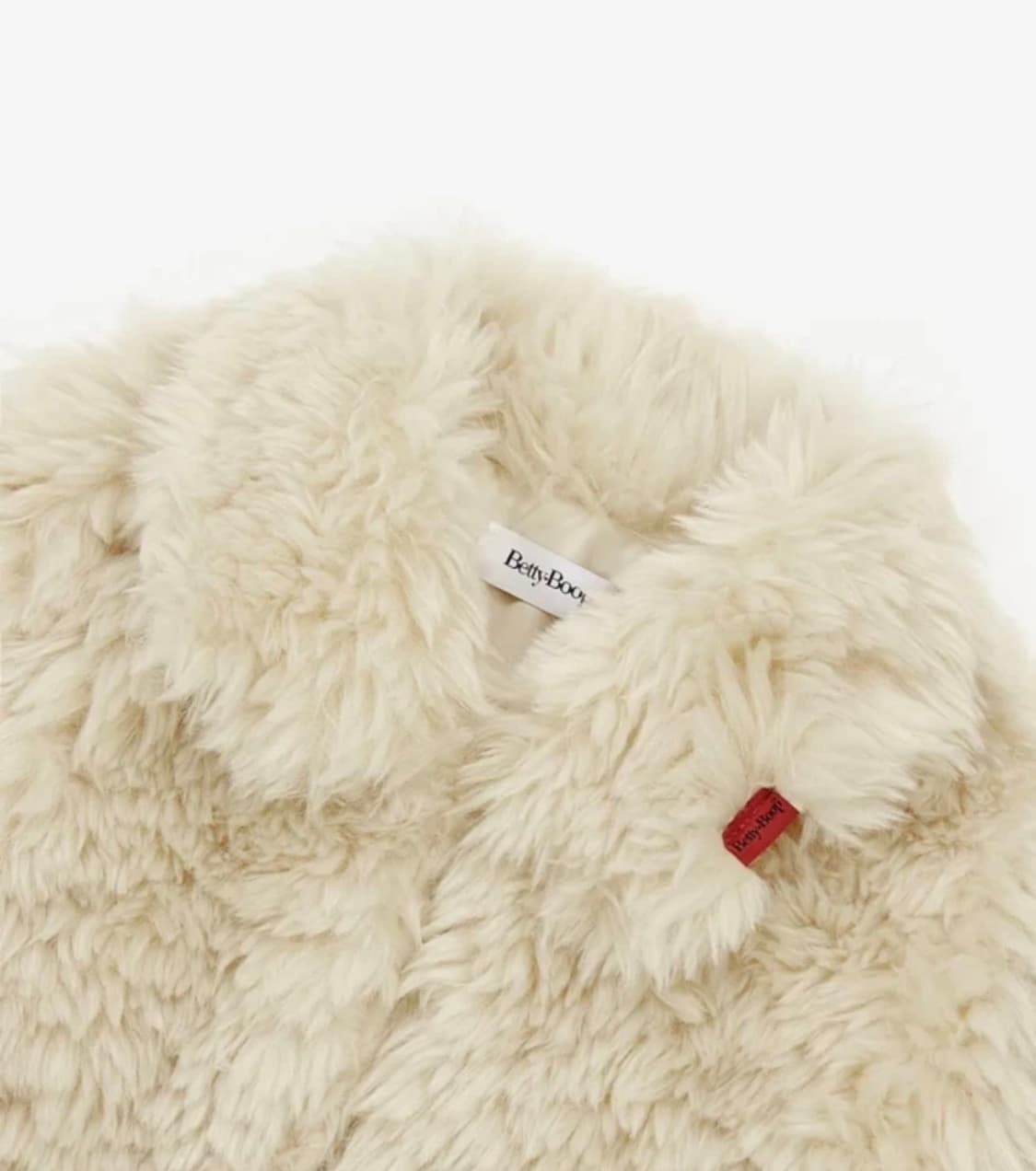 베티붑 플러피 카라 퍼자켓 아이보리 상품이미지4