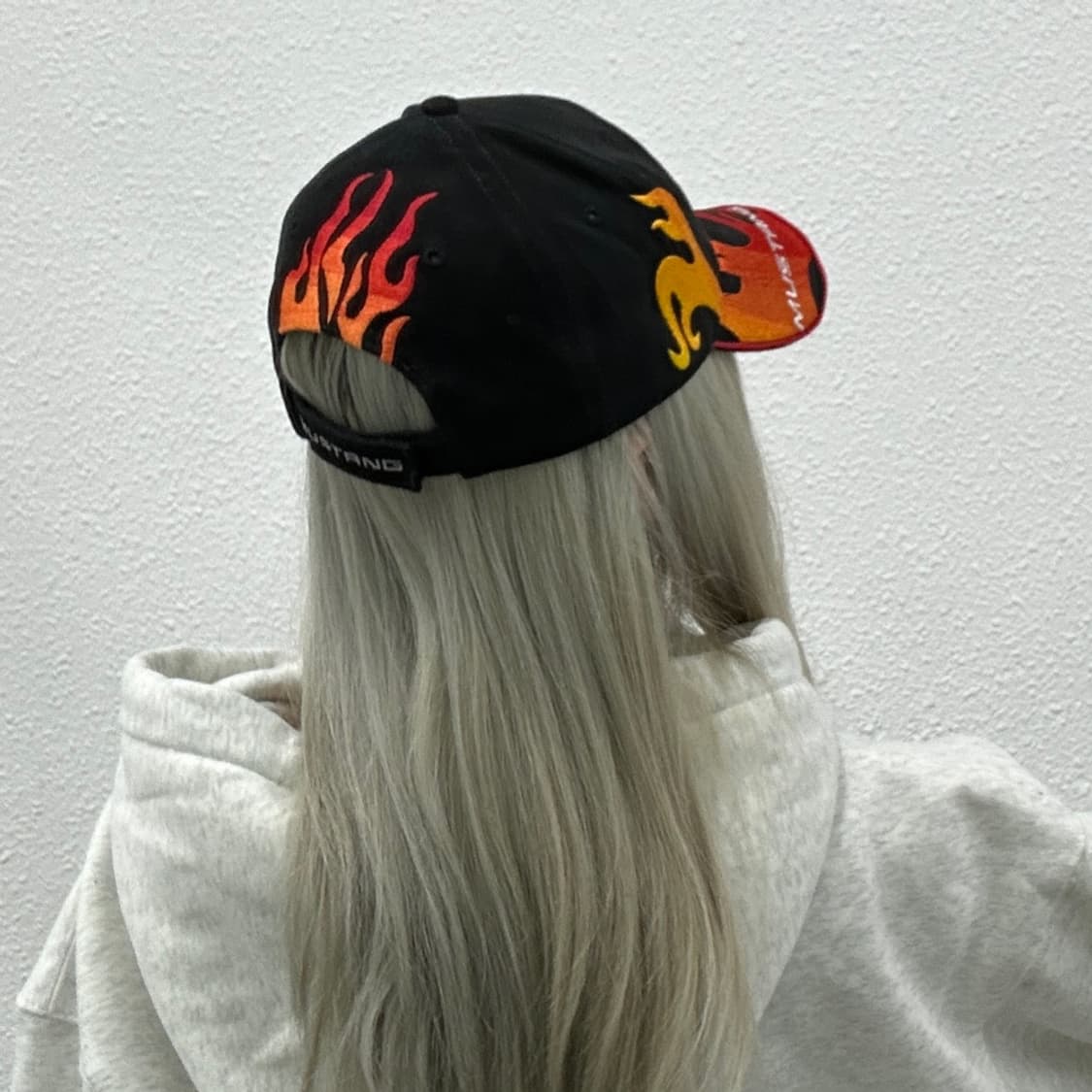 90's 포드 머스탱 파이어자수 블랙 볼캡 상품이미지3