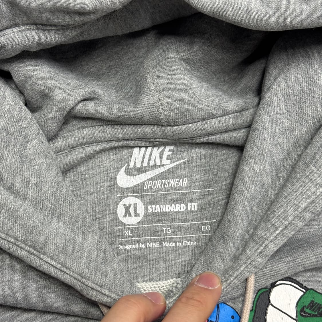 나이키 빈티지 betrue 프린팅 후드 XL 상품이미지4