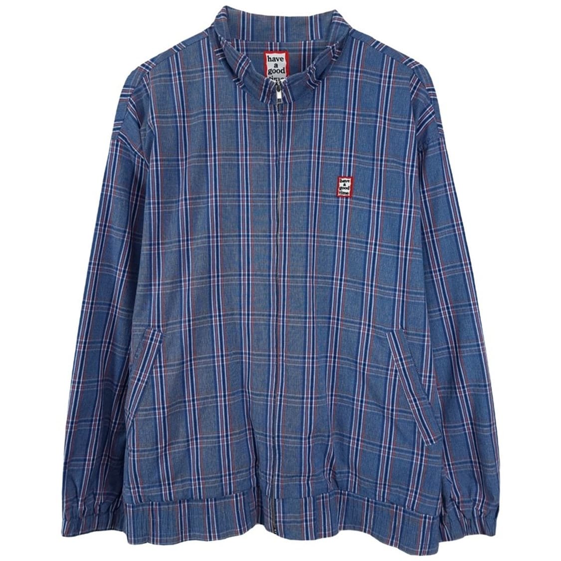 [HAVE A GOOD TIME] 체크 오버핏 블루종 M16710 상품이미지2