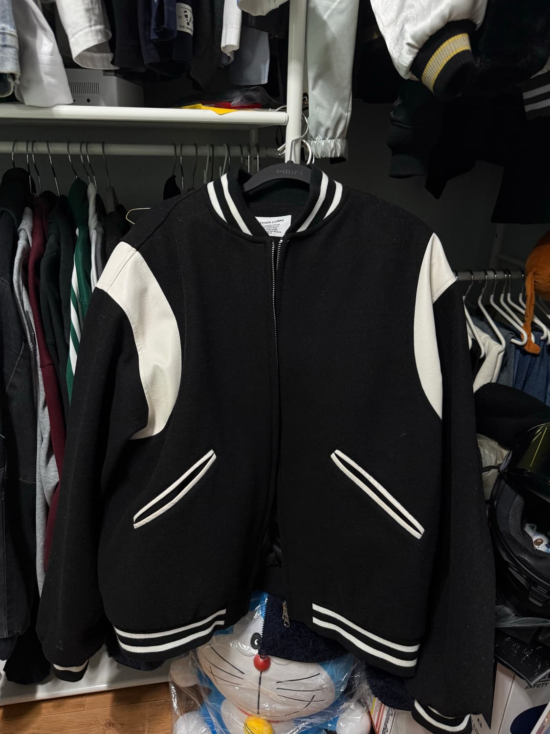 레터코모 바시티 자켓 블랙 M 상품이미지1