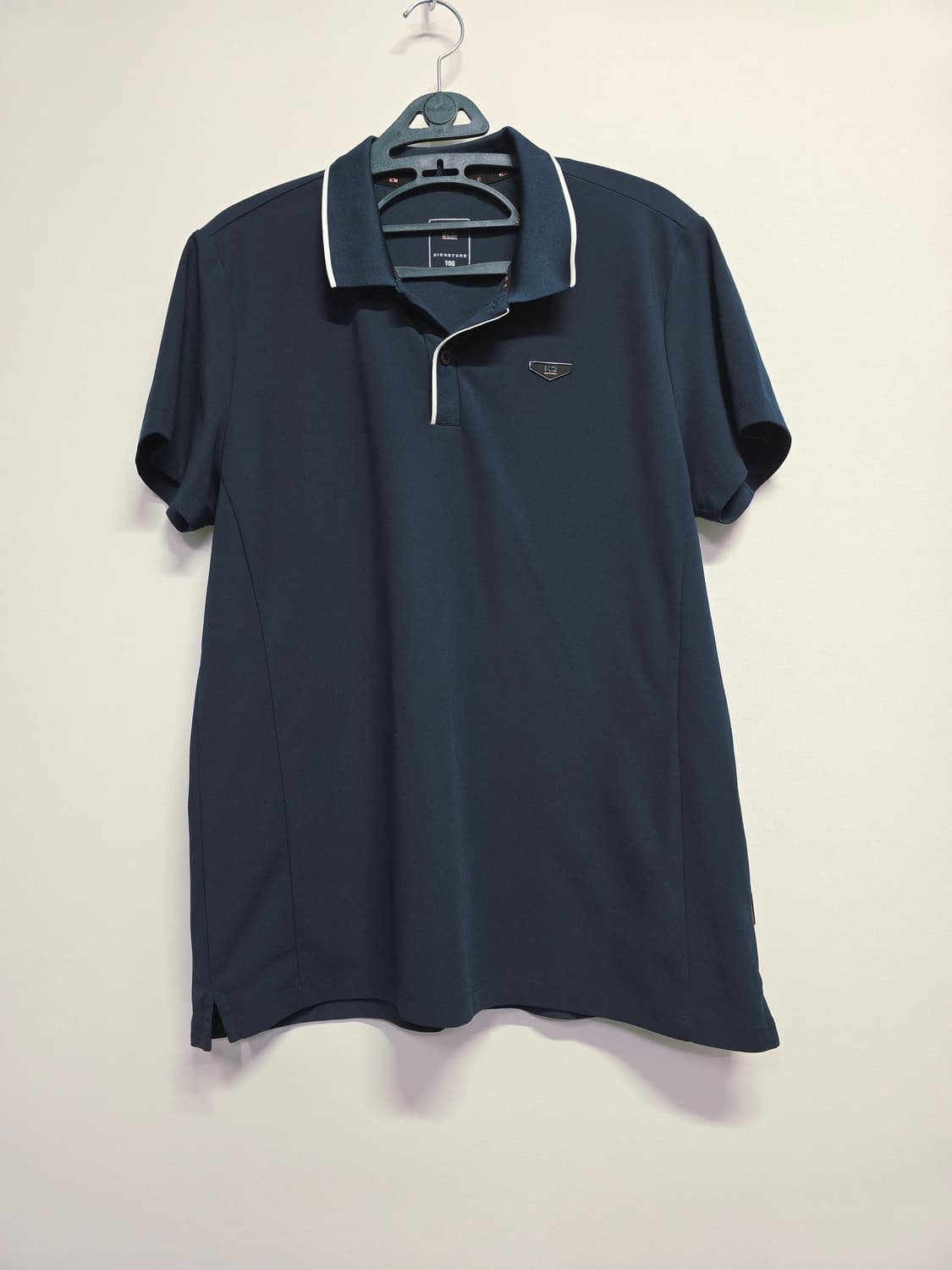 K2 남성용 네이비 반팔 카라 티셔츠 상품이미지1