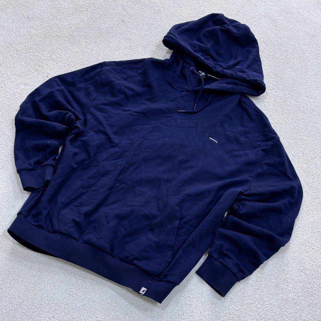 XL 캉골 네이비 후드 티셔츠 0401E 상품이미지1