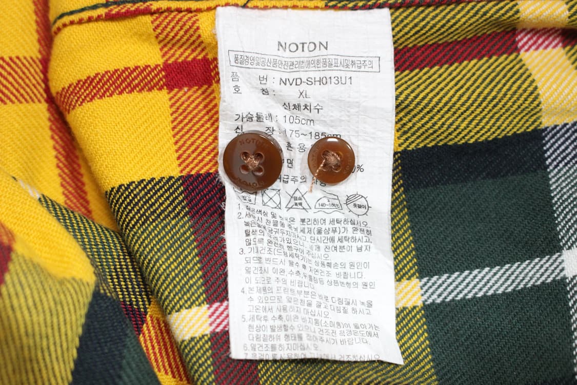 143. NOTON 남자 체크 긴팔셔츠 상품이미지7