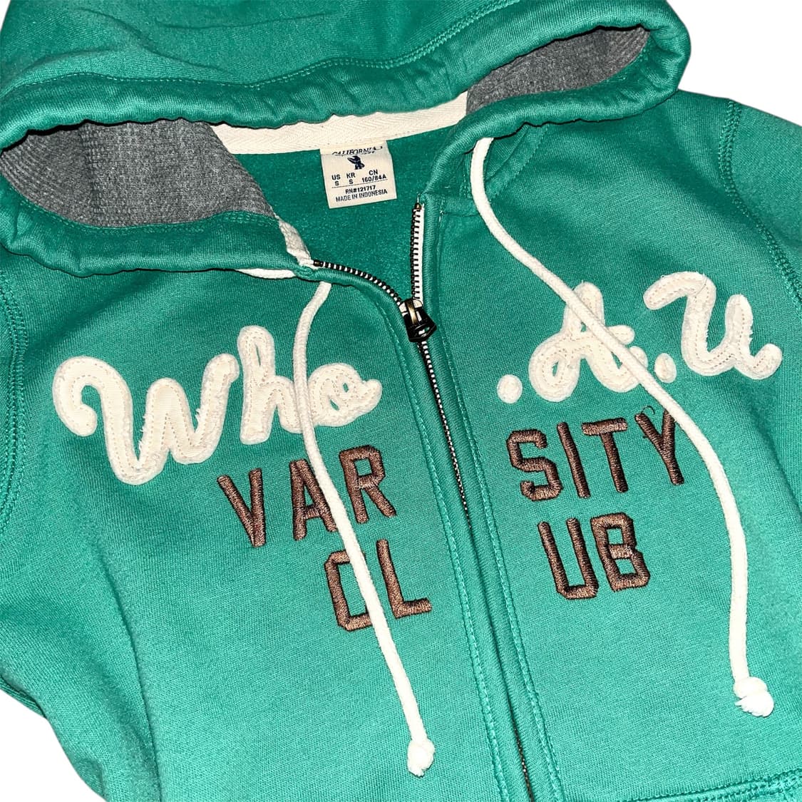 후아유 민트•브라운 후드집업 상품이미지3