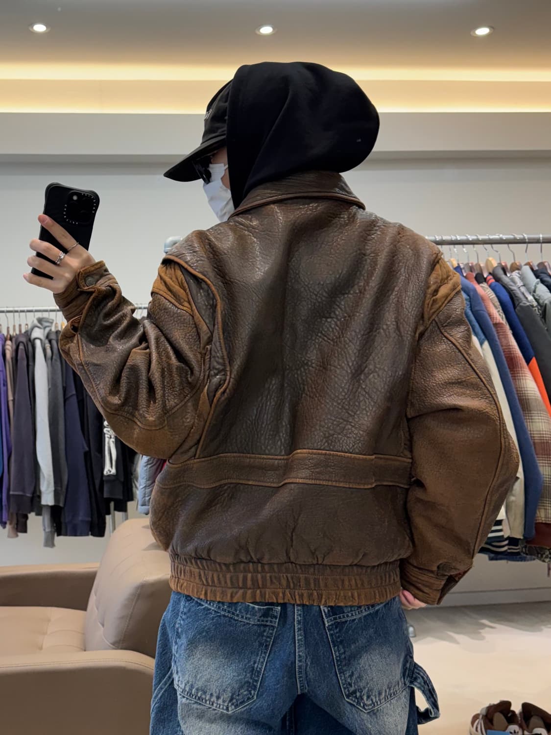 할리 데이비슨 양가죽 봄버 자켓 상품이미지6