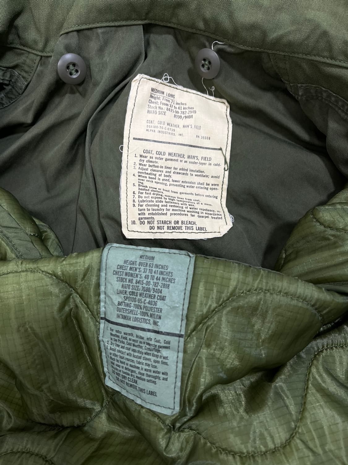 미군 오리지널 M-65 필드 자켓/#2646 상품이미지5