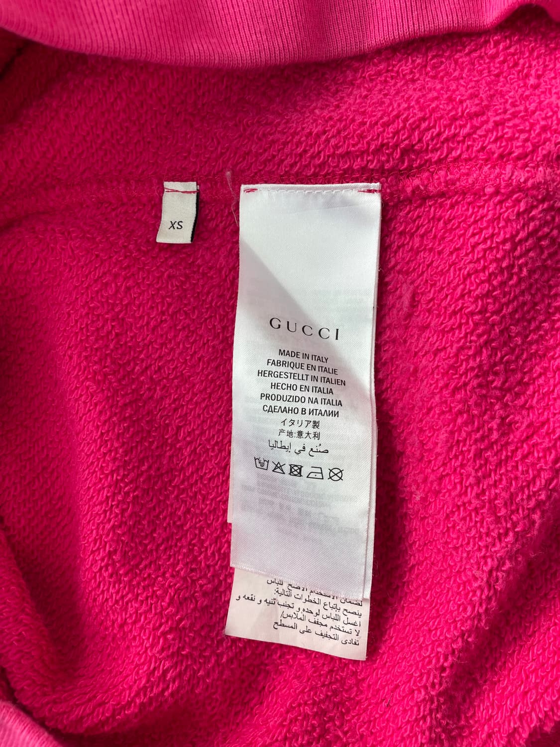 [XS] GUCCI 구찌 여성 푸시아 LOVED 스웻셔츠 맨투맨 상품이미지9