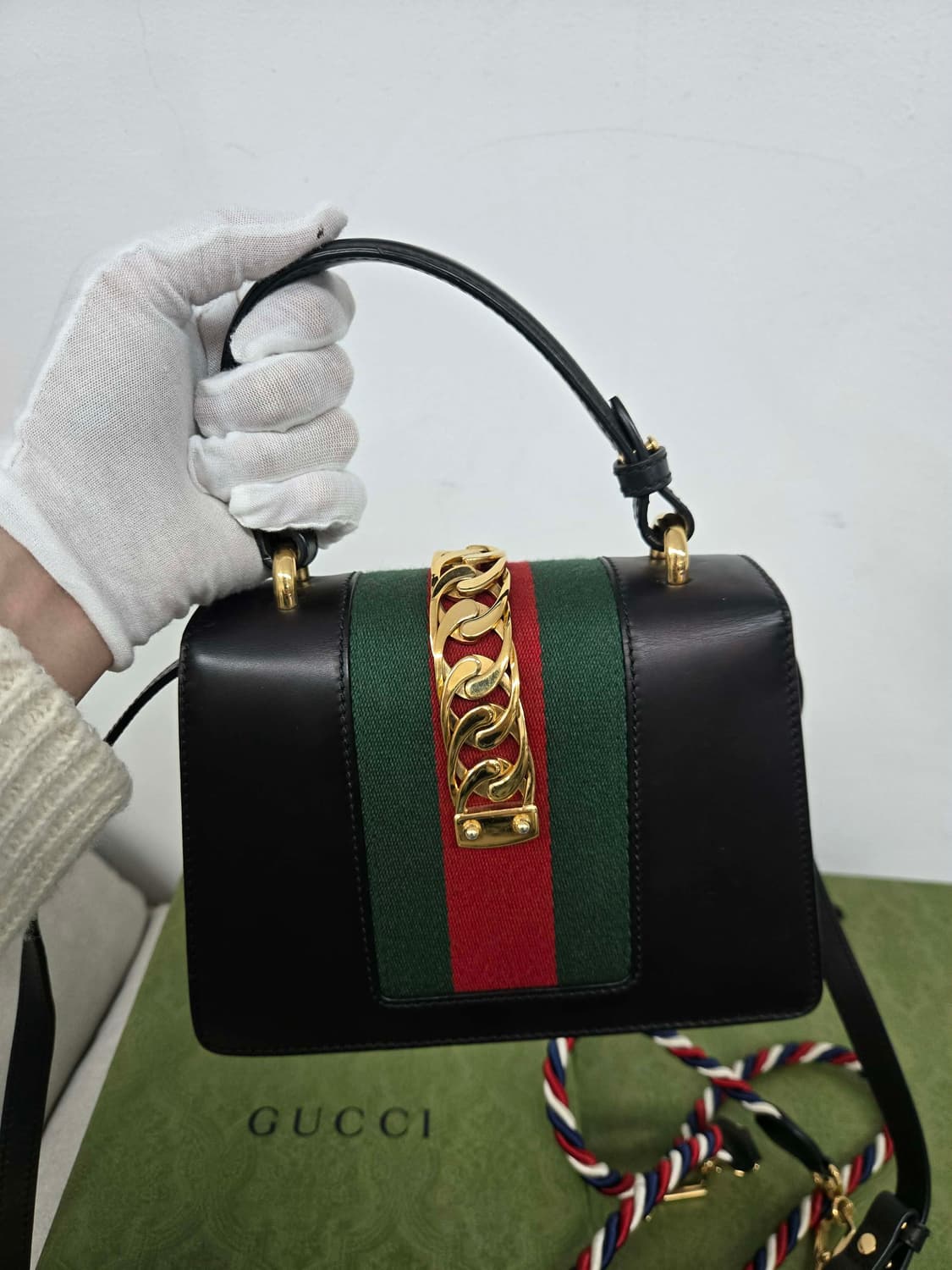 [보증서 정품] 구찌 실비백 블랙 상품이미지7