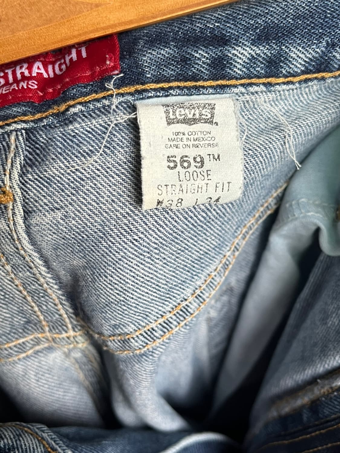 Vintage Levis 569 red font (38x34) 상품이미지6