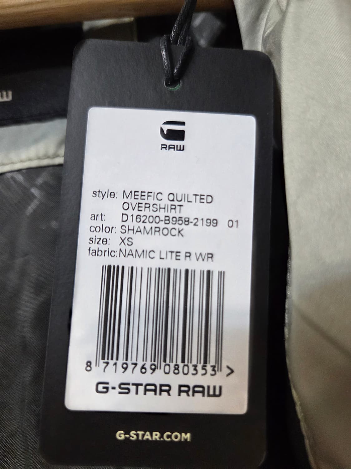 G-Star RAW 패딩 점퍼 아이보리(XS)남/여공용 상품이미지7