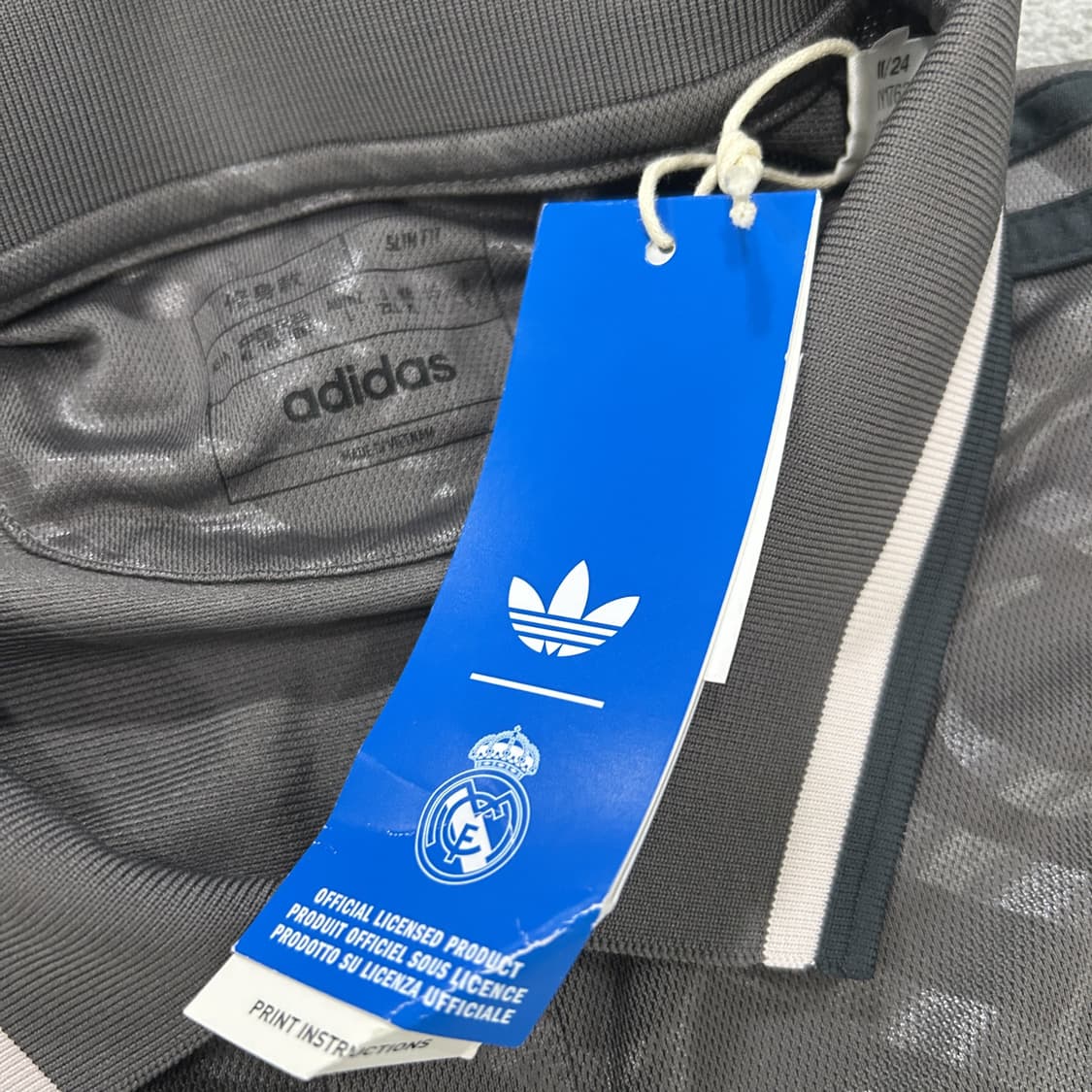 아디다스 레알마드리드 져지 XL 회색 상품이미지4