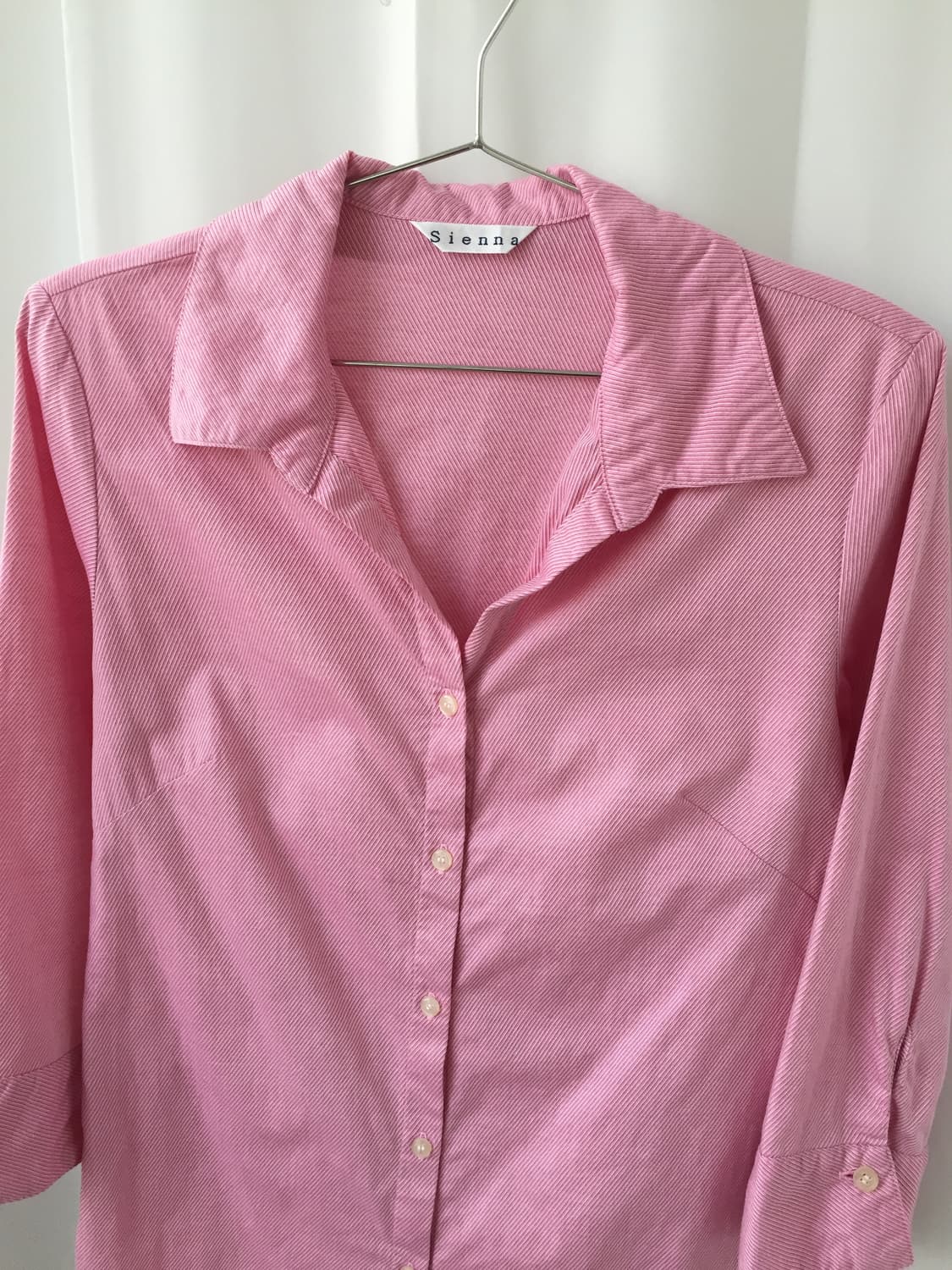[vintage] Pink Stripe blouse 상품이미지2