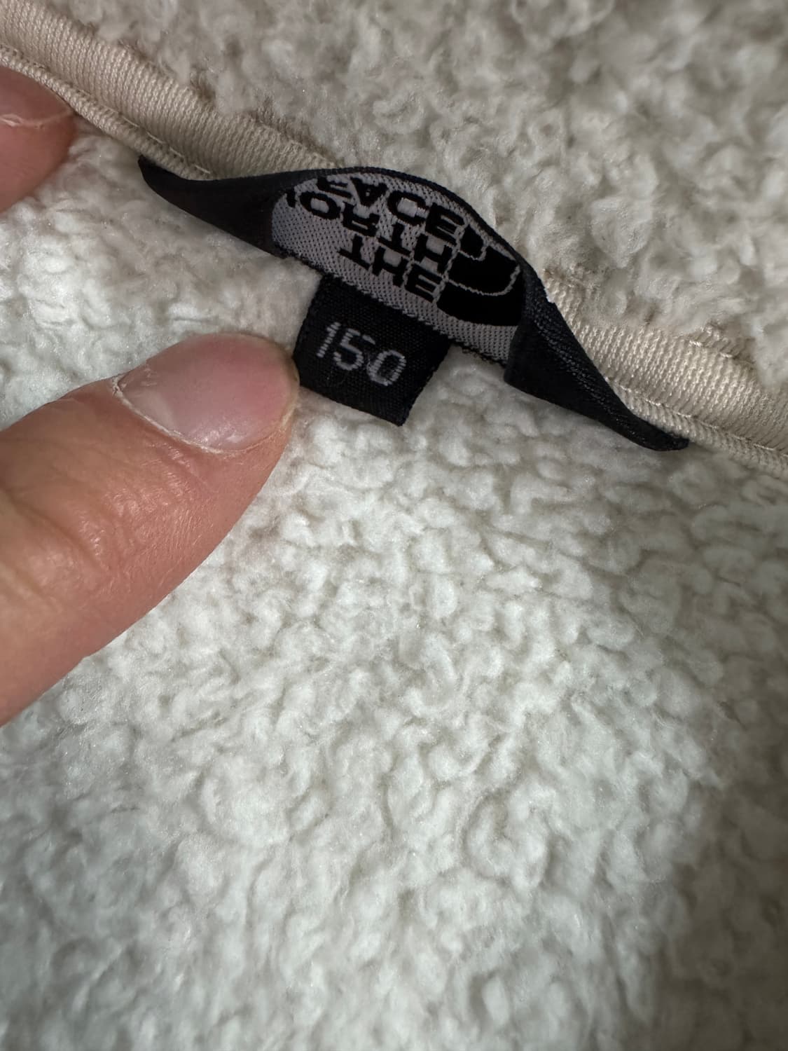 노스페이스 키즈 크림 뽀글이 플리스 집업 150 상품이미지4