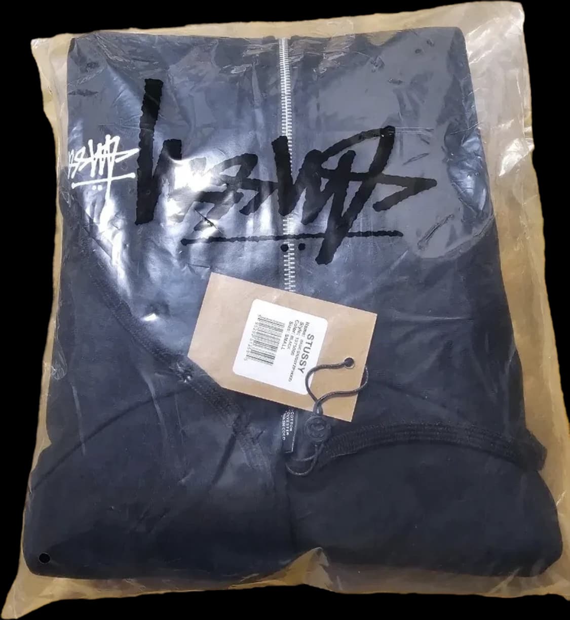 스투시 기모 후드집업 블랙 S 상품이미지4