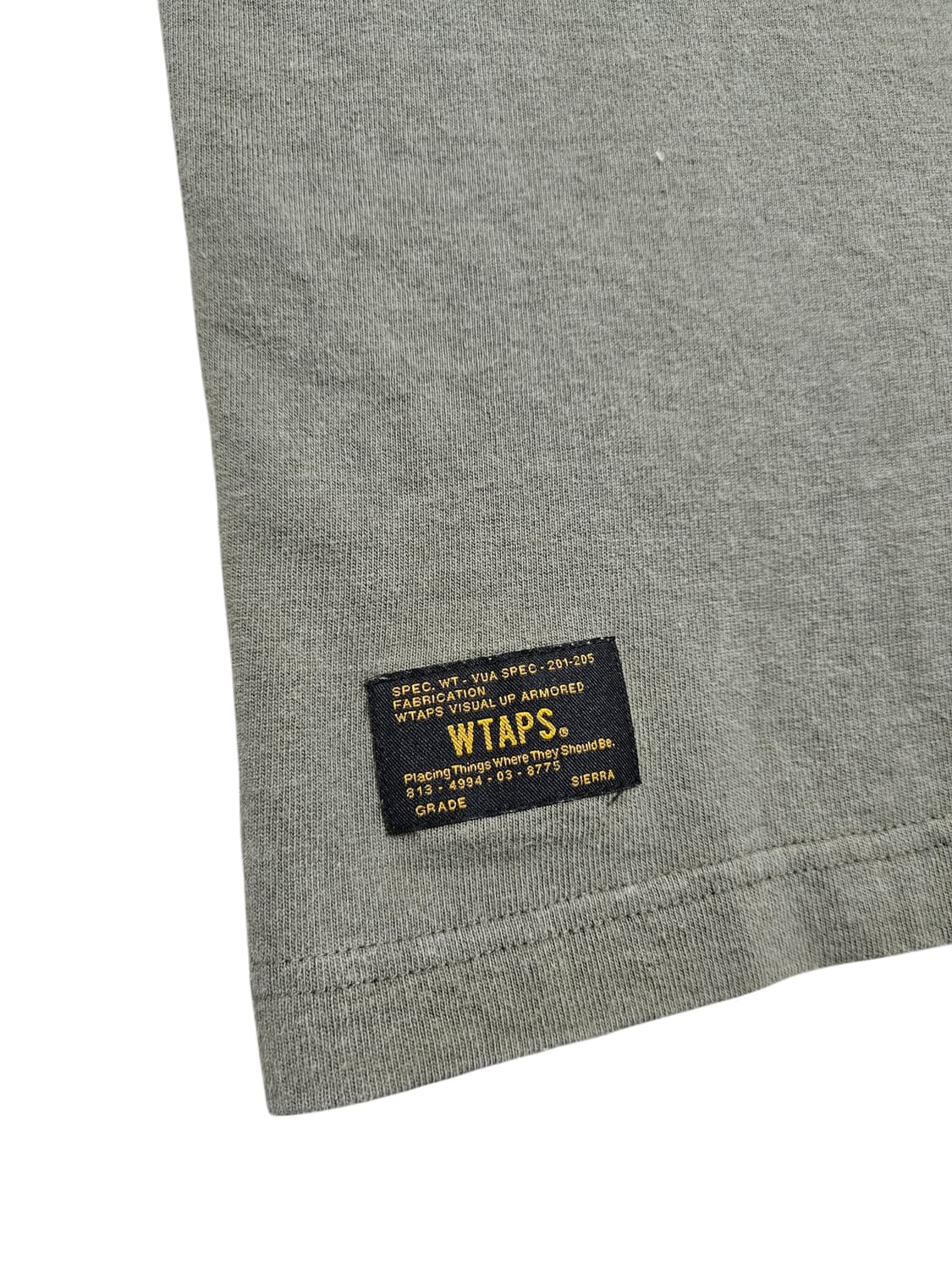 더블탭스 로고 반팔티 카키 상품이미지5