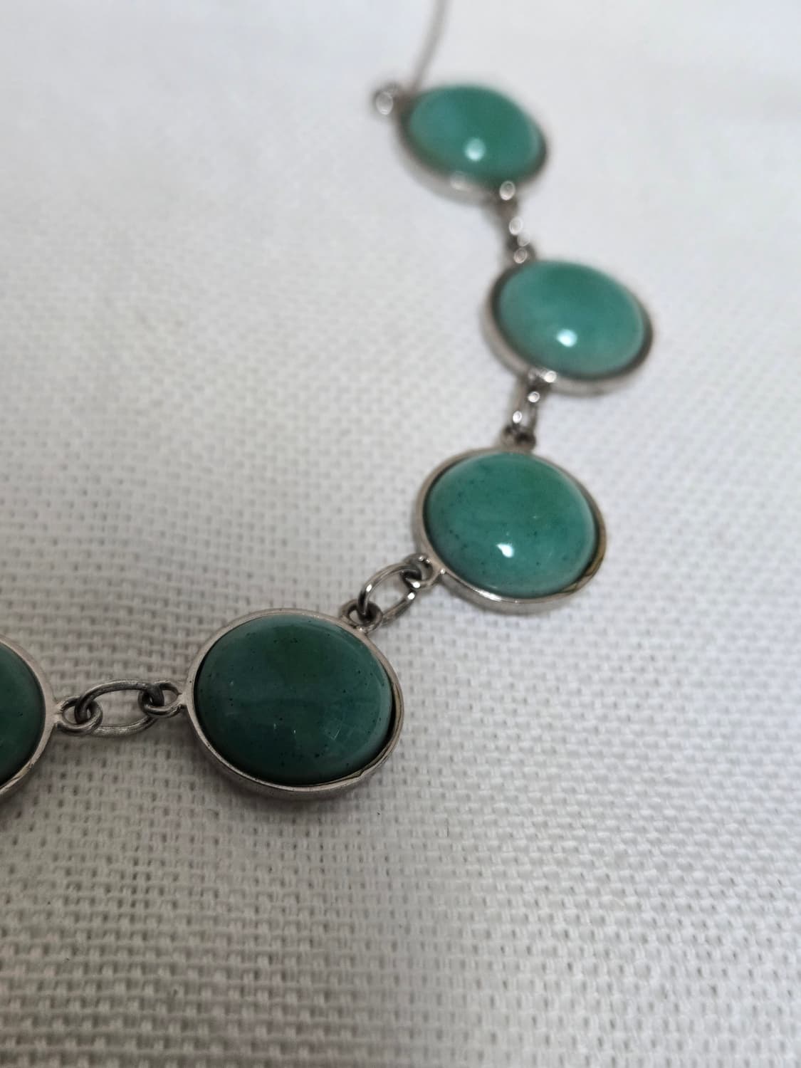 빈티지 제이드컬러 글라스 네크리스 미드센추리 무드 상품이미지3