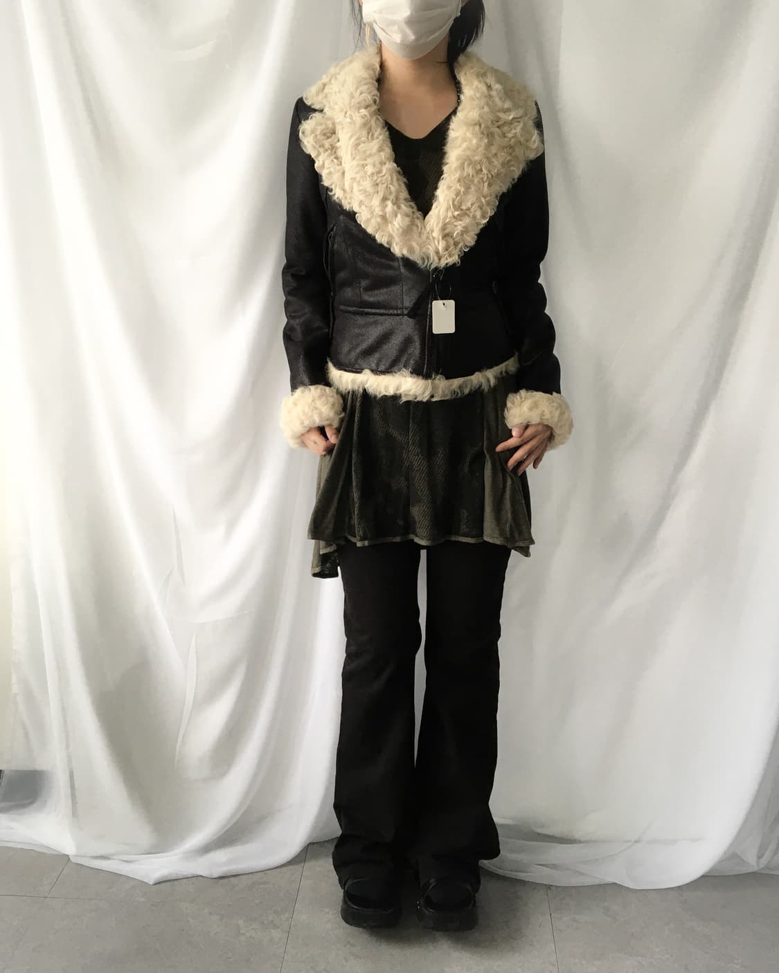 Lamb fur mixed mustang 상품이미지1