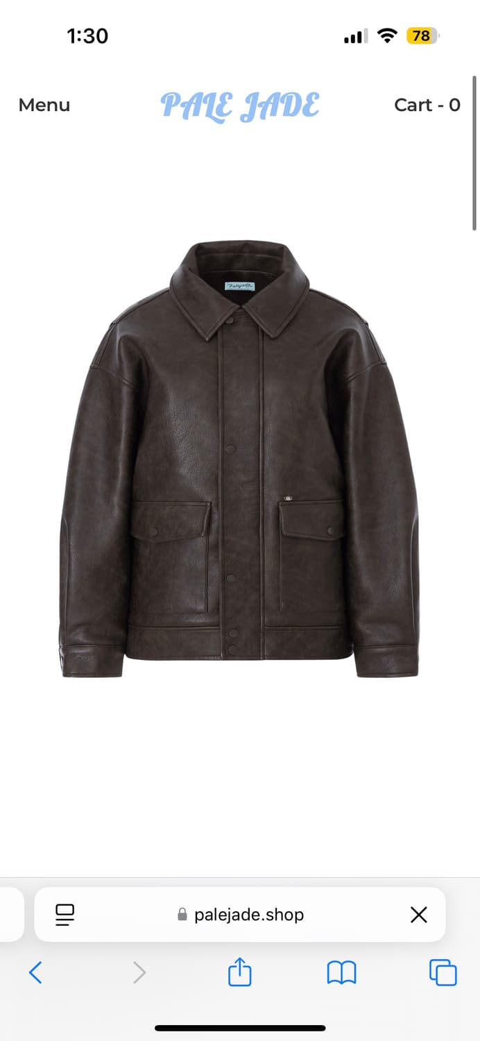 페일제이드 오버핏레더자켓 상품이미지1