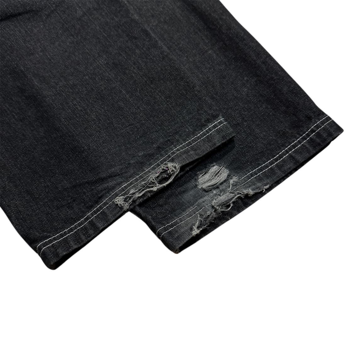 크라운홀더 올드스쿨 쿠지맛 자수 흑청 데님팬츠 상품이미지5