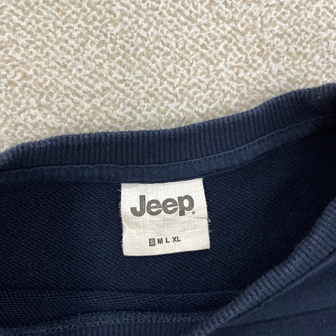 [S] 지프 로고 네이비 맨투맨 티셔츠 1219M2 상품이미지2