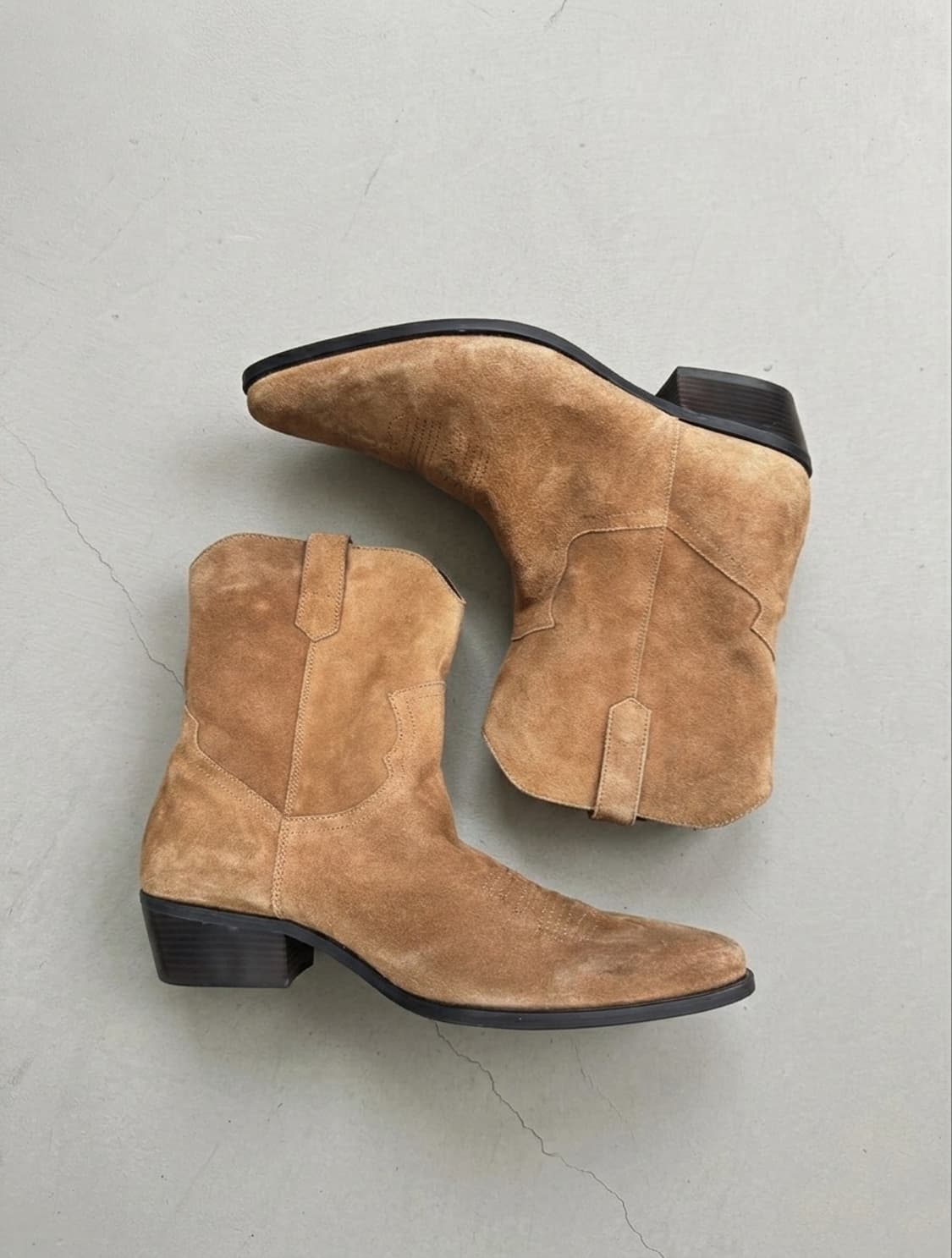 브라운 스웨이드 웨스턴 부츠 상품이미지1