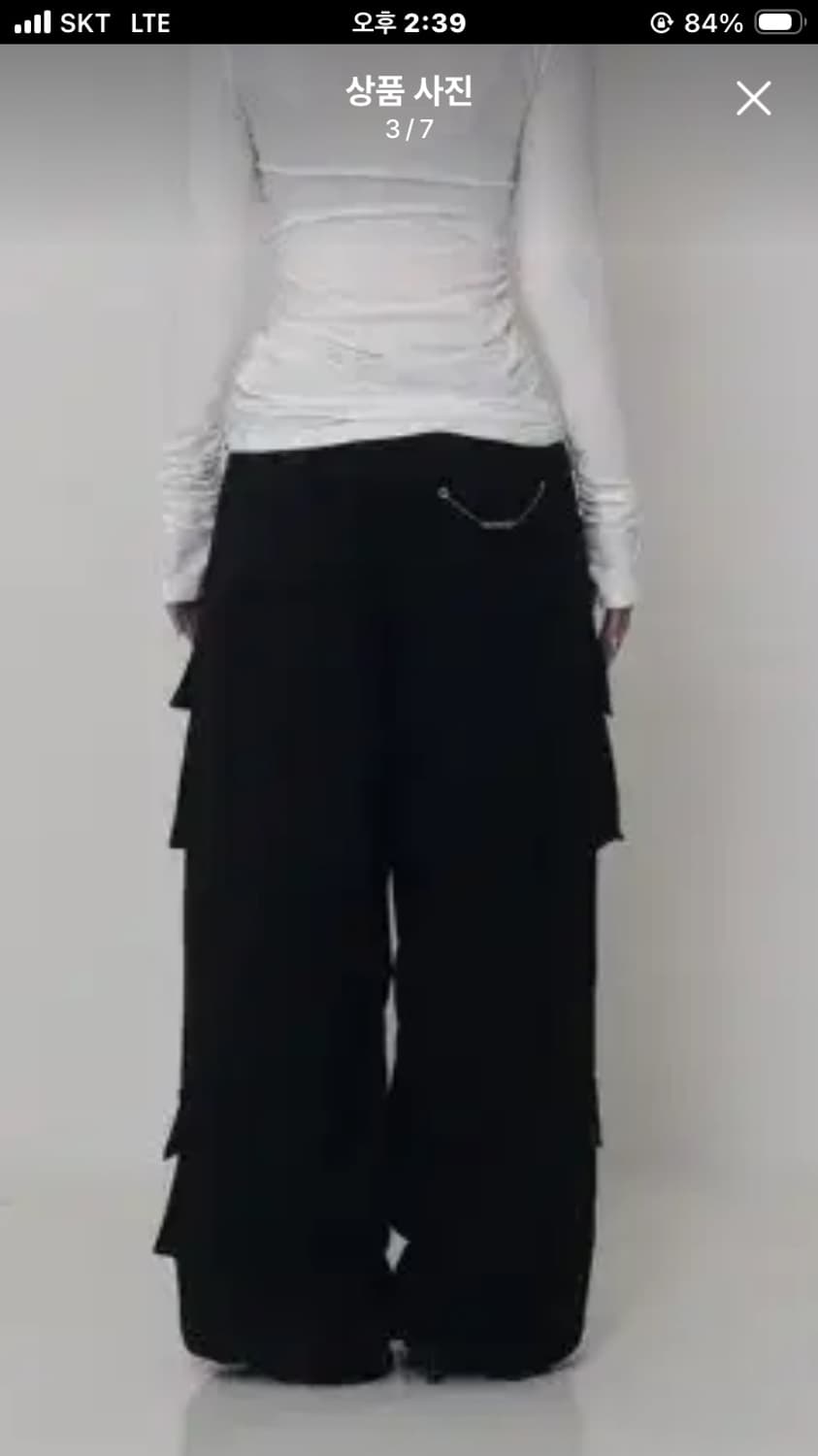 에트오소메 텐셀 코튼 카고 팬츠 (블랙) 상품이미지3