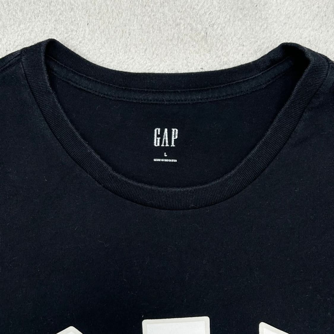 GAP 프린팅 반팔티 블랙 L 상품이미지4