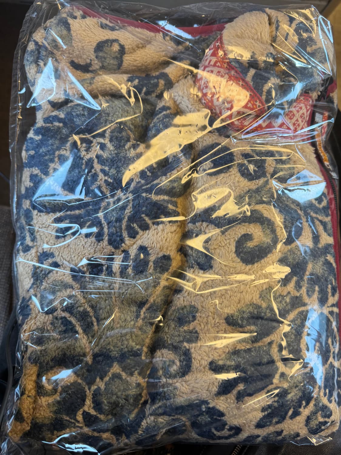 [5] 캐피탈 다마스크 패턴 플리스 집 블루존 베이지 후리스 상품이미지2