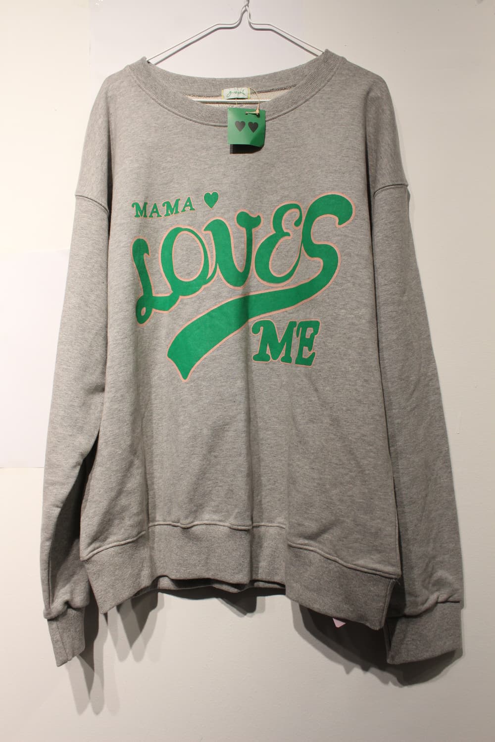 260. MAMA LOVES ME 맨투맨 (그레이) 상품이미지1