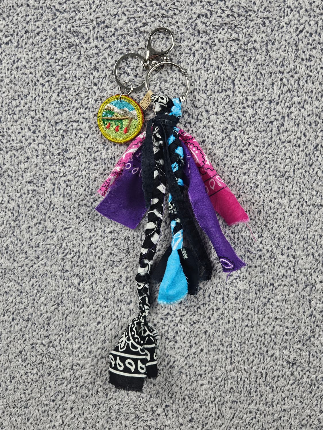 핸드메이드 커스텀 패치 반다나 카라비너 키링 ( OS ) / 10680 상품이미지1