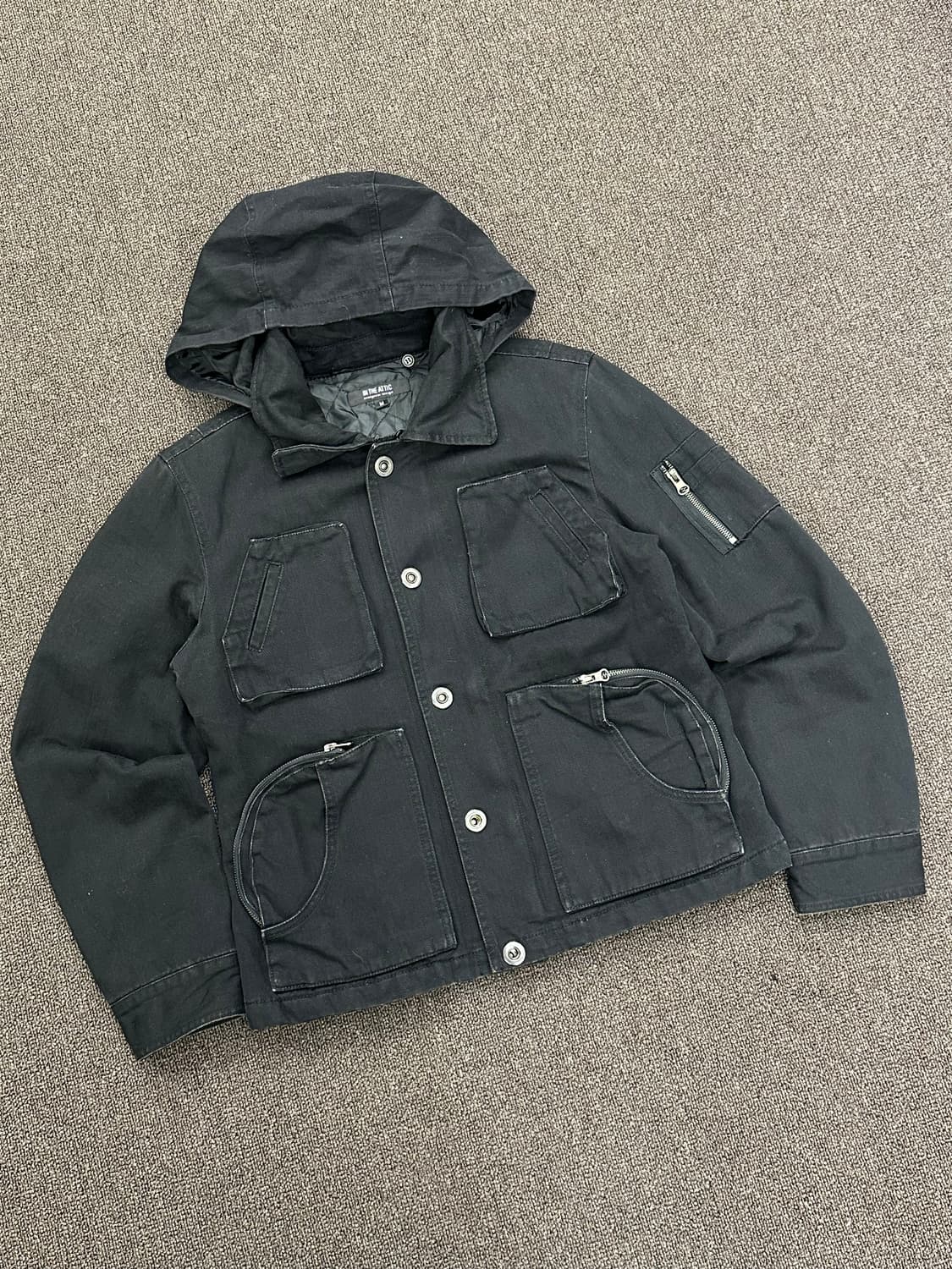 M)Intheattic 빈티지 블랙 유틸리티 자켓 상품이미지3