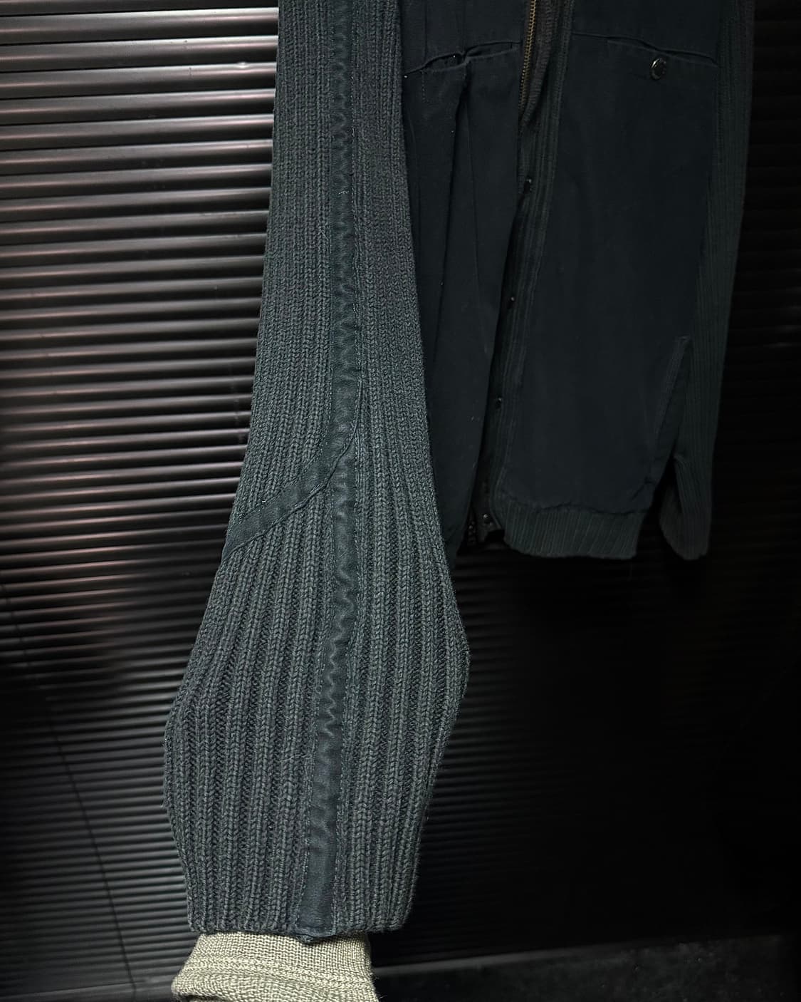 아르마니 익스체인지 니트 스웨터 믹스 집업 가디건 하이넥 명품 L 100 상품이미지6