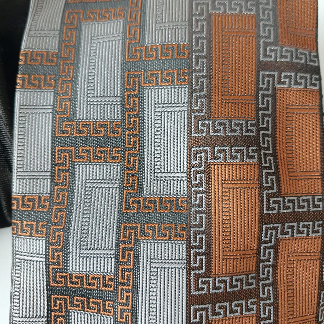 베르사체 실크 브라운 메두사 자수 넥타이 9.6cm A+등급 A19490 상품이미지7