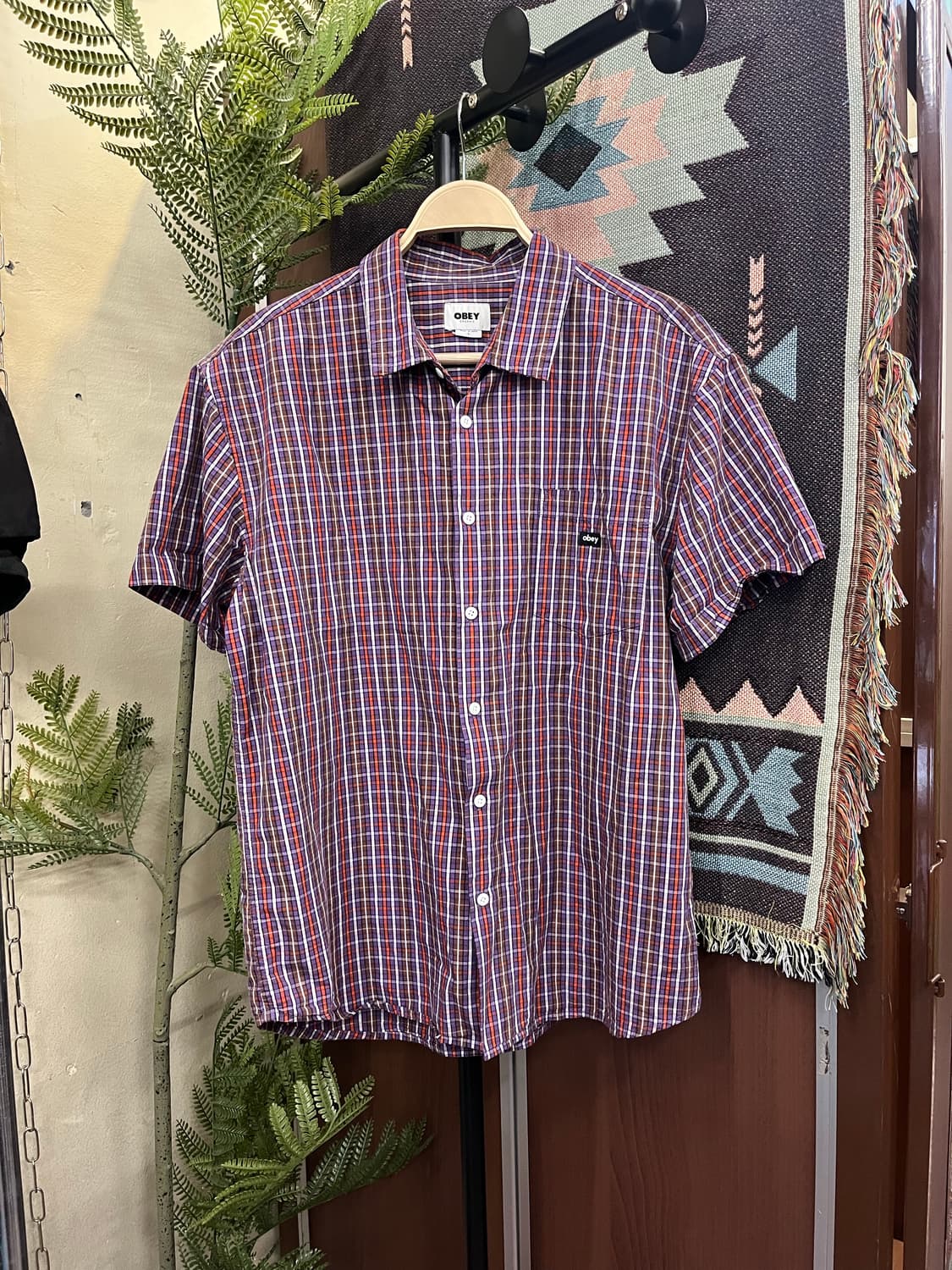 오베이 반팔 체크 셔츠 #csz690 상품이미지1