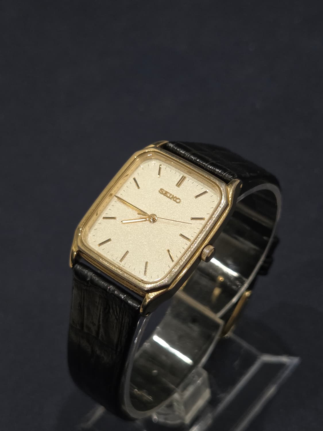 빈티지 세이코 탱크 금장 샌드다이얼 신품 스트랩 상품이미지2