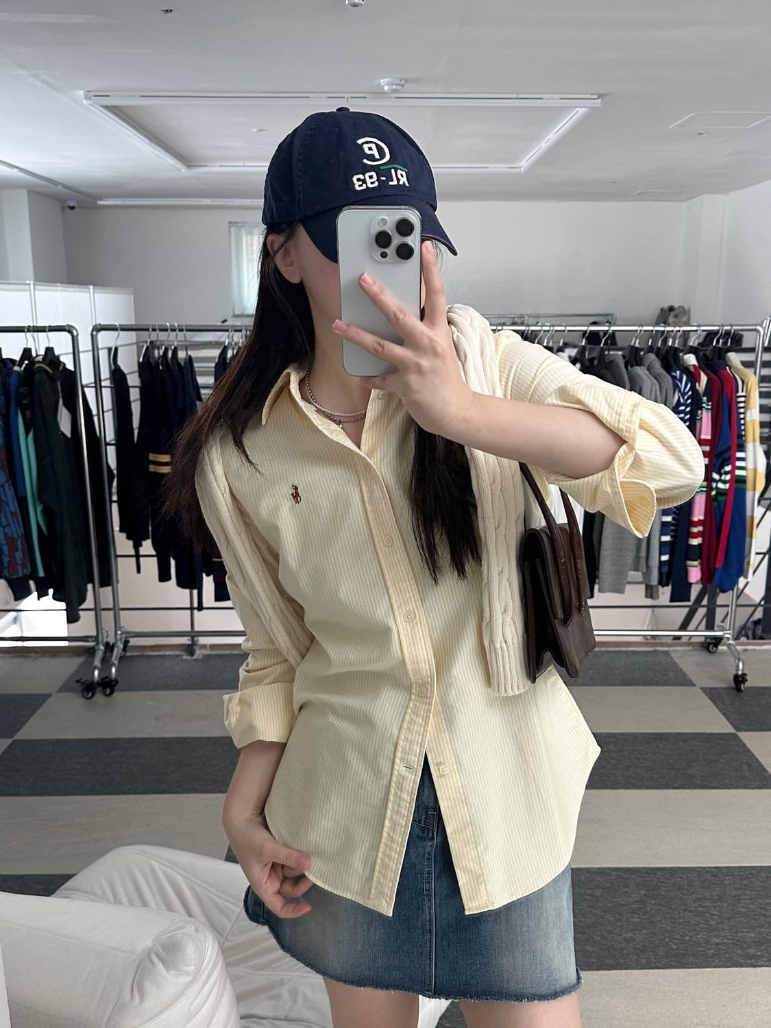 폴로 랄프로렌 옐로우 스트라이프 옥스포드 셔츠   상품이미지3