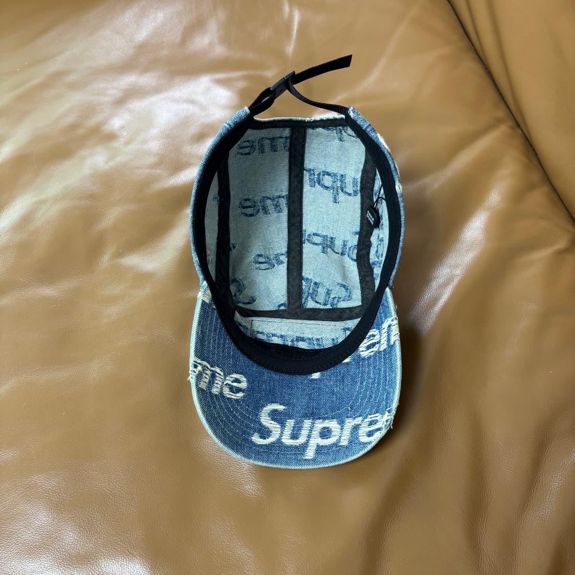 Supreme 슈프림 프레이드 워시드 데님 캠프캡 모자 (Denim) 상품이미지6