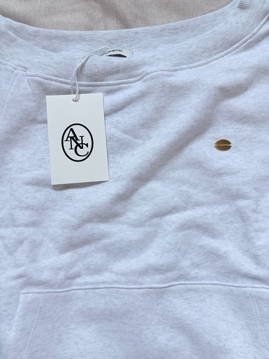 아노에틱 오프숄더 스웻셔츠 멜란지그레이 상품이미지5