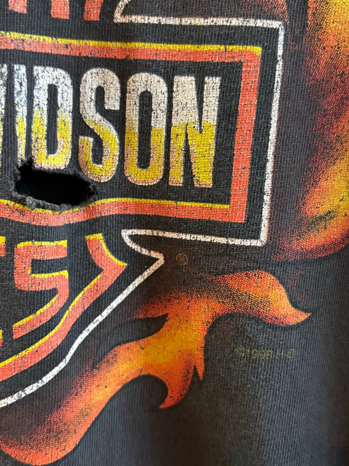 90s Harley Davidson Faded 플레임 티셔츠 상품이미지4