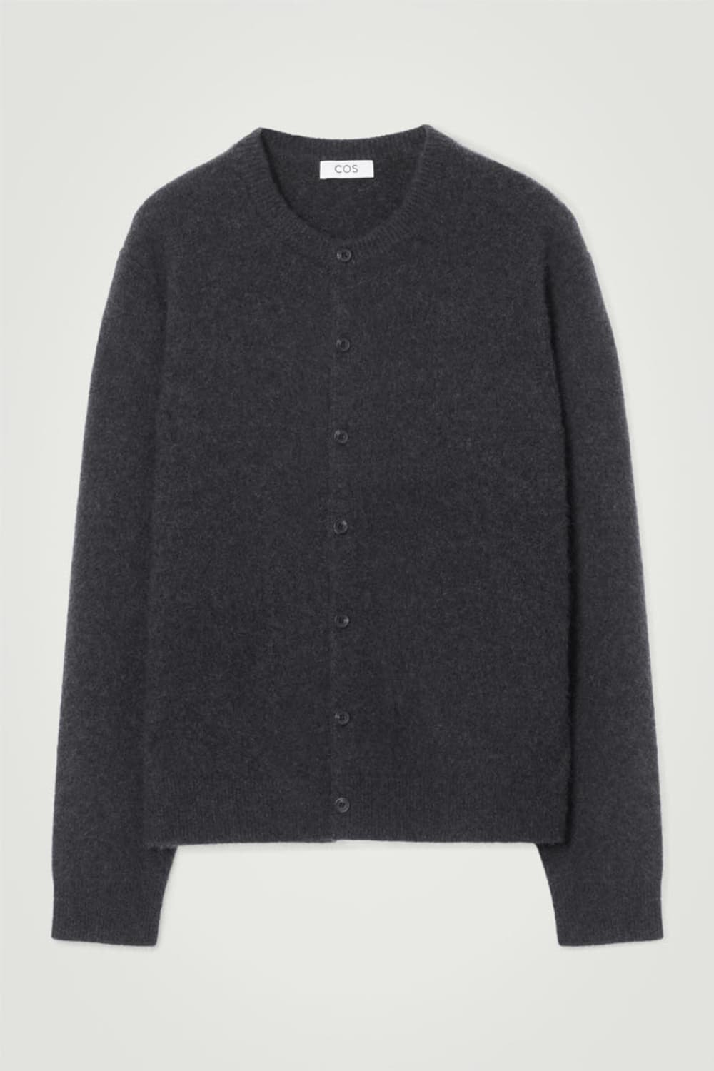 (M) 코스 보일드 캐시미어 크루넥 가디건 상품이미지1