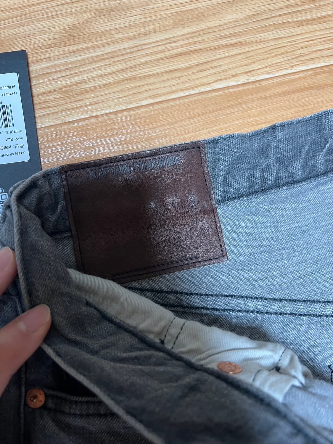 캡틴선샤인 5p 지퍼 프론트 데님 블랙 빈티지 워시 32 새제품 상품이미지2