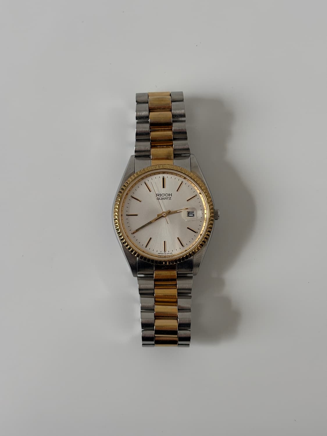 RICOH 빈티지 시계 1990년대 크라운 베젤 콤비 쿼츠 상품이미지3