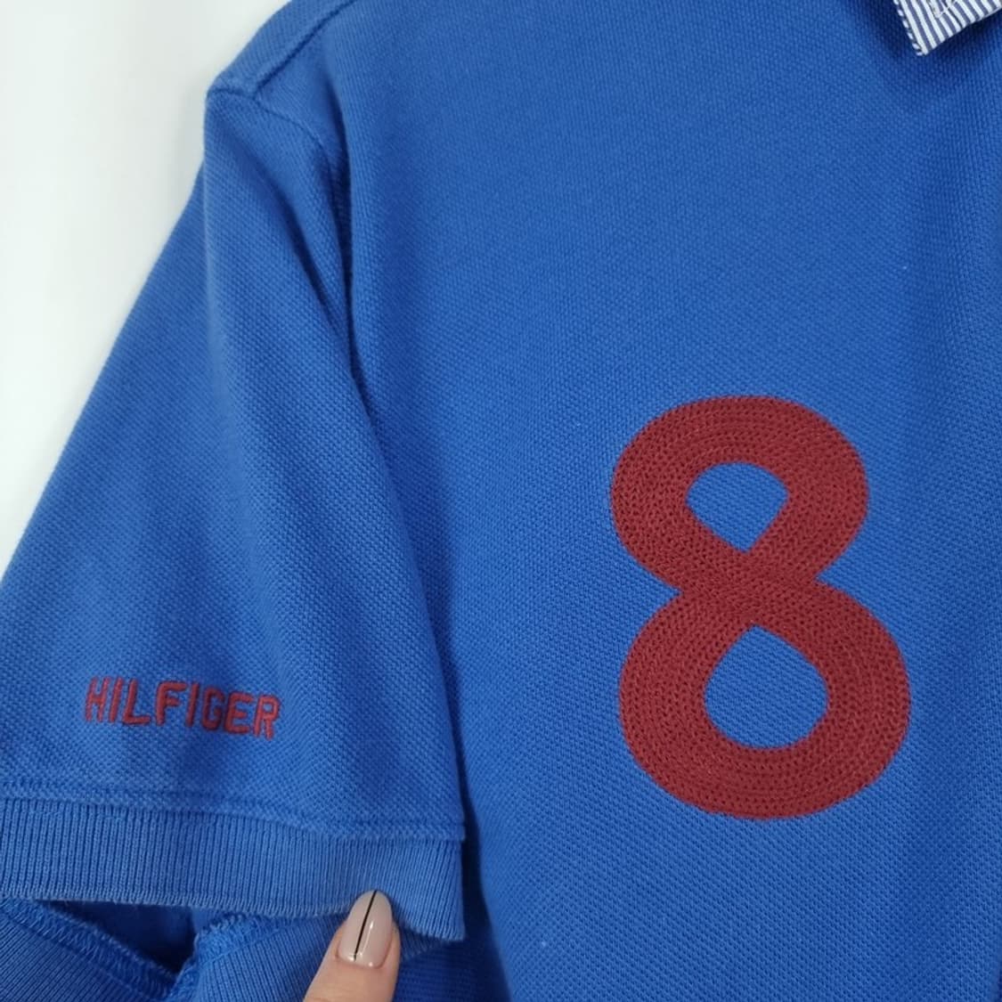 [타미힐피거] 헤리티지 로고 자수 카라티 반팔 럭비셔츠 M20183 상품이미지7