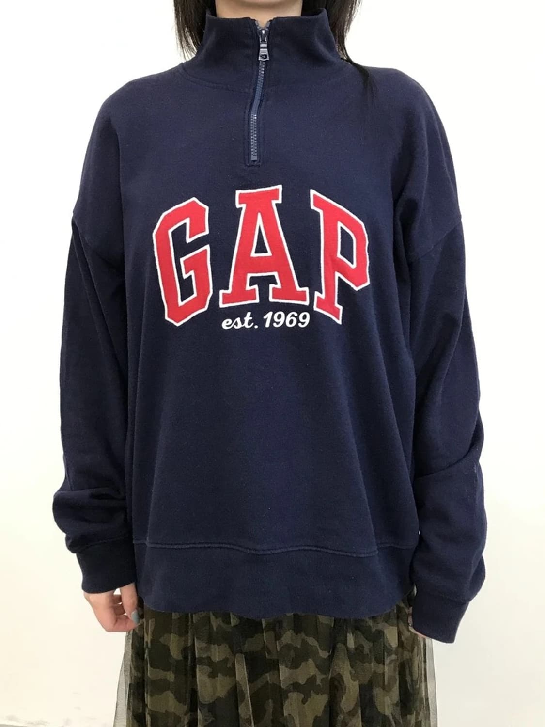 GAP Logo Half Zip Sweatshirt 상품이미지2