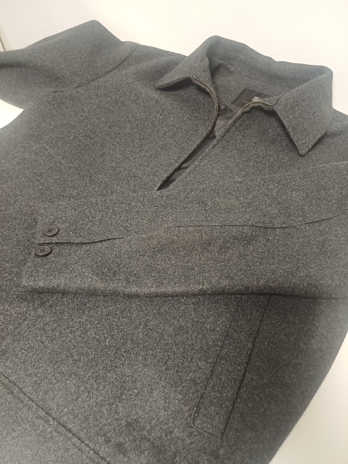 [L/100] 마인드브릿지 F.O.W 울 블렌드 투웨이 집업 블루종 상품이미지9