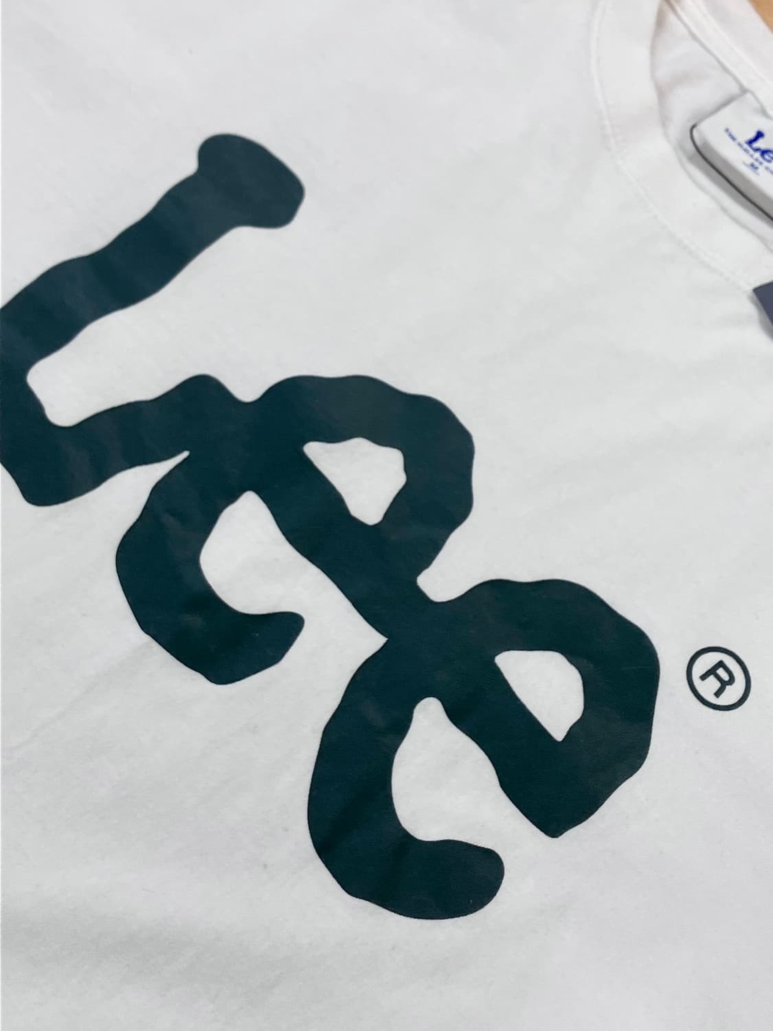 Lee 빅로고 반팔 티셔츠 화이트 M #csz3020 상품이미지5